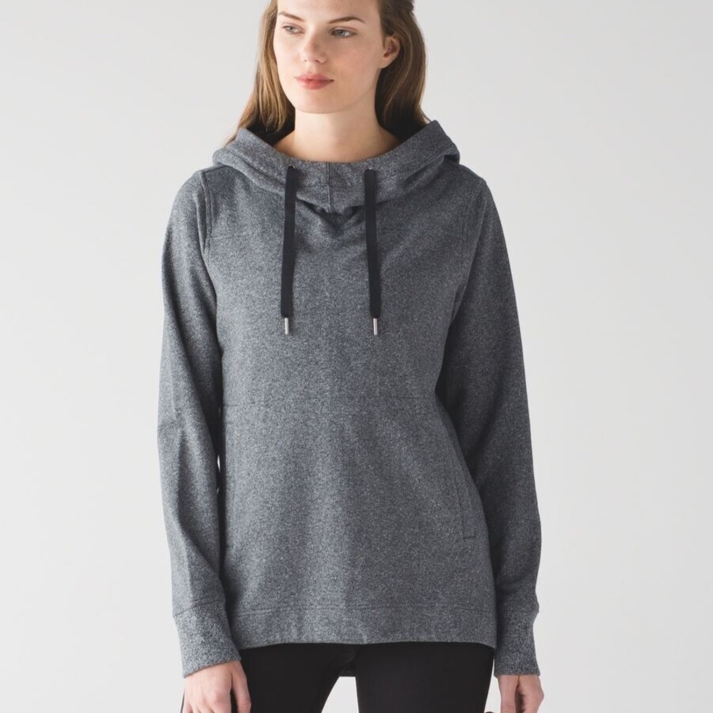 Split Pullover Gray Hoodie
